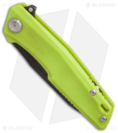 Stedemon Knife Co. ZKC C02 Liner Lock Knife Green G-10 (3.75" Black SW) 