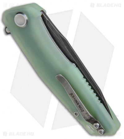 Stedemon Knife Co. ZKC C02 Liner Lock Knife Jade G-10 (3.75" Black SW) 