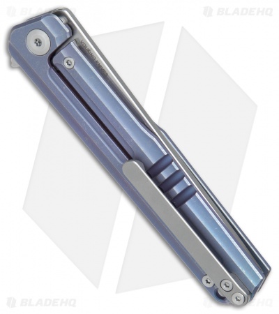 Stedemon Vouking T01BLU Frame Lock Knife Blue Titanium (3.3" Satin) 