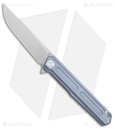 Stedemon Vouking T01BLU Frame Lock Knife Blue Titanium (3.3" Satin) 