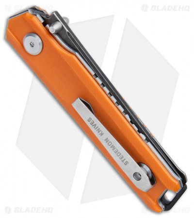 Stedemon ZKC-BP02 Liner Lock Knife Orange (3.5" Black SW) BP02ORGS