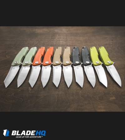 Stedemon Knife Co. ZKC C02 Reverse Tanto Knife Green G-10 (3.75" Satin) 