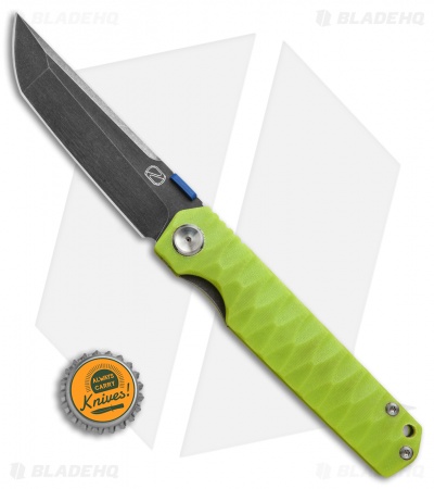 Stedemon ZKC-C03 Shy IV Tanto Liner Lock Knife Lime Green G-10 (3.8" Black SW)