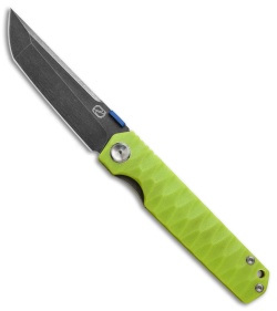 Stedemon ZKC-C03 Shy IV Tanto Liner Lock Knife Lime Green G-10 (3.8" Black SW)