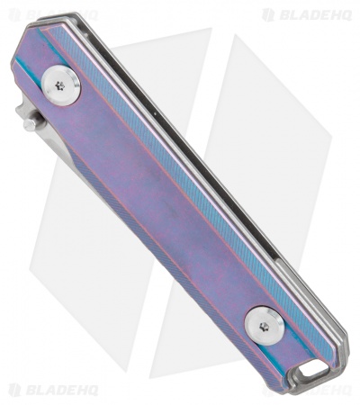 Stedemon ZKC-B02 Liner Lock Knife Blue/Purple Titanium (3.5" Satin) B02S03