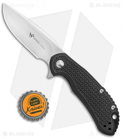 Steel Will Knives Cutjack Mini Flipper Knife Black FRN (3" Satin) C22M-1BK