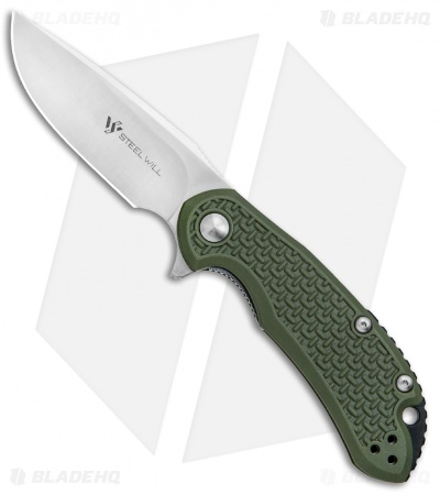 Steel Will Knives Cutjack Mini Flipper Knife OD Green FRN (3" Satin) C22M-1OD