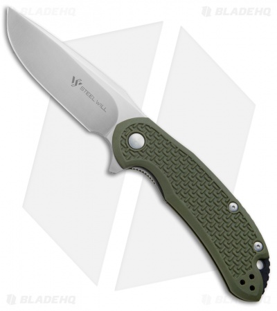 Steel Will Knives Cutjack Flipper Knife OD Green FRN (3.5" Satin) C22-1OD