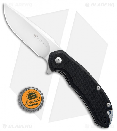 Steel Will Knives Cutjack Urban Flipper Knife Black G-10 (3.5" Satin) C22-2BK