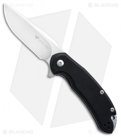 Steel Will Knives Cutjack Urban Flipper Knife Black G-10 (3.5" Satin) C22-2BK