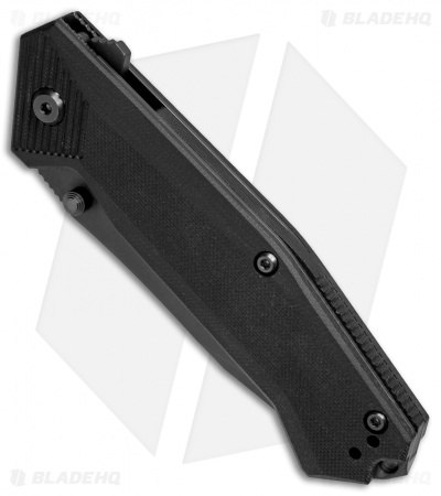 Steel Will Knives Onrush 632S Tactical Liner Lock Knife (3.75" Black Serr)