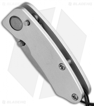 SuperKnife Mini Ultimate Utility Liner Lock Knife Silver Aluminum (1.25" Satin) 