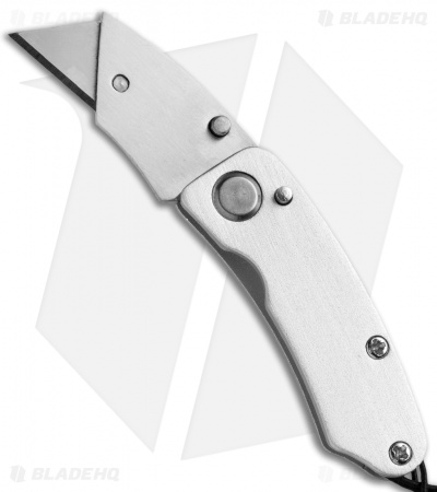 SuperKnife Mini Ultimate Utility Liner Lock Knife Silver Aluminum (1.25" Satin) 