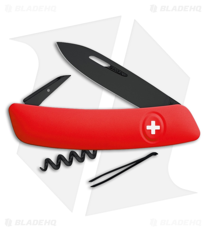 Swiza D01 Swiss Pocket Knife Red (3" Black)