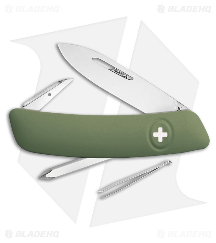 Swiza D02 Swiss Pocket Knife OD Green (3" Satin)