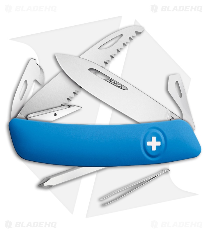 Swiza D06 Swiss Pocket Knife Blue (3" Satin) 