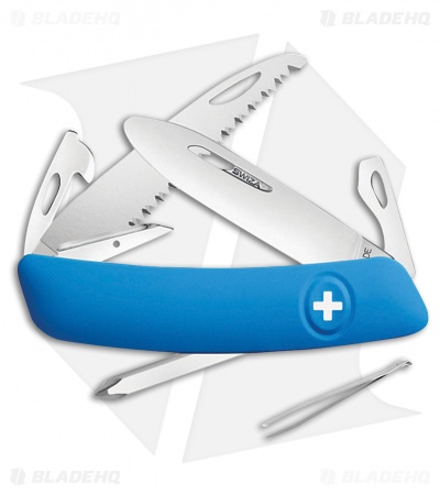 Swiza J06 Junior Swiss Pocket Knife Blue (3" Satin) 