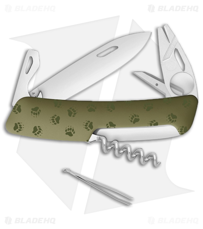 Swiza TT03 Tick Tool Bear Swiss Pocket Knife OD Green (3