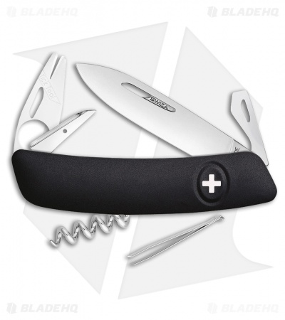 Swiza TT03 Tick Tool Swiss Pocket Knife Black (3" Satin) 