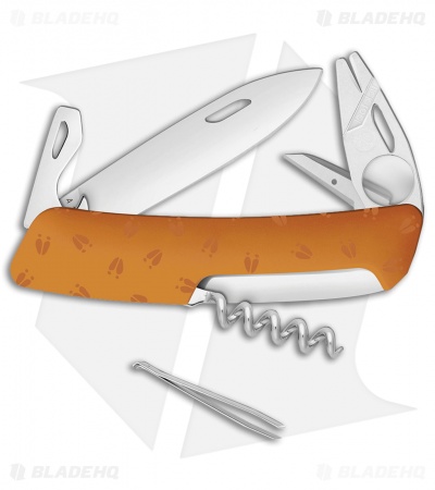 Swiza TT03 Tick Tool Deer Swiss Pocket Knife Orange (3" Satin)