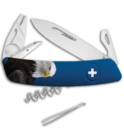 Swiza TT03 Tick Tool Eagle Swiss Pocket Knife Blue (3" Satin)