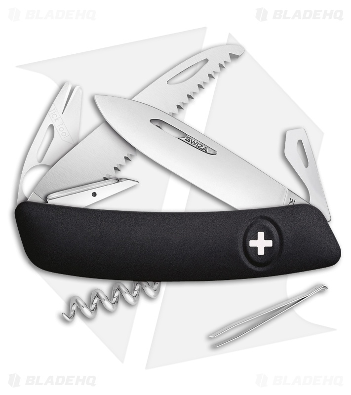 Swiza TT05 Tick Tool Swiss Pocket Knife Black (3" Satin)