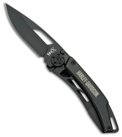 Tec-X Harley-Davidson TF-1 Linerlock Knife Black/Orange TPE (3.5