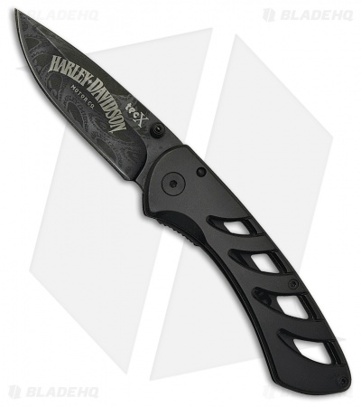 Tec-X Harley-Davidson Exo-Lock Framelock Knife Black (2.675 Black