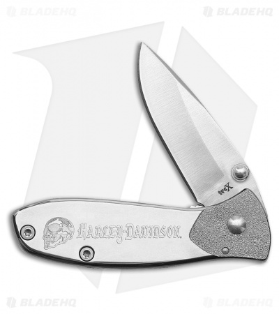 Tec-X Harley-Davidson Tags-S Linerlock Knife Gray (1.875" Satin) 52156