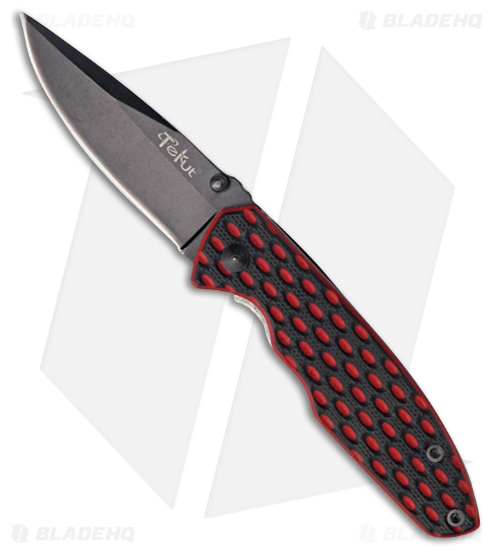 Tekut Fire Snake Liner Lock Knife Red/Black G-10 (3.5" Black) LK4120