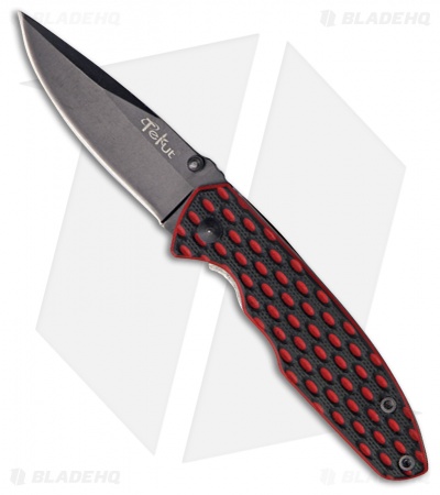 Tekut Fire Snake Liner Lock Knife Red/Black G-10 (3.5" Black) LK4120