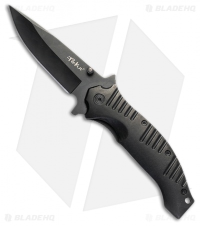 Tekut Heracles Liner Lock Folding Knife Black Synthetic (3.875" Black) LK4108