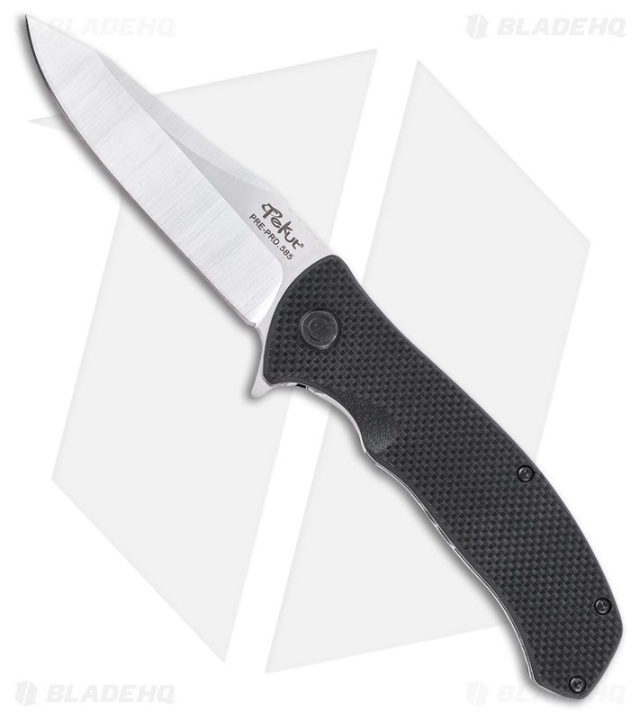 Tekut Tough Folding Knife Black G10 (3.5" Satin) 5280 Blade HQ