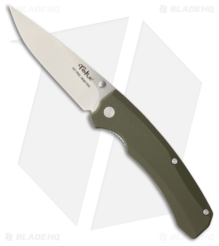 Tekut Zero Liner Lock Folding Knife OD Green G-10 (3.825" Satin) LK5277 