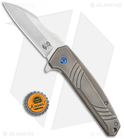 Tom Krein Shard Frame Lock Knife Titanium (3.375" Stonewash)