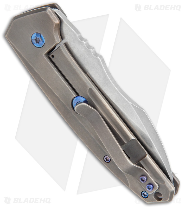 Tom Krein Shard Frame Lock Knife Titanium (3.375" Stonewash)