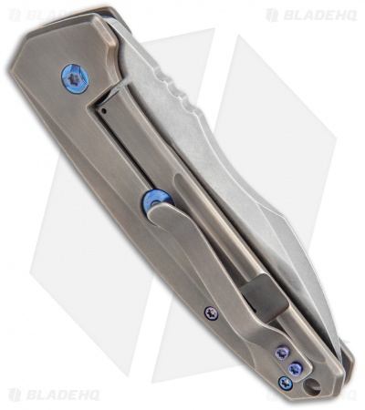 Tom Krein Shard Frame Lock Knife Titanium (3.375" Stonewash)