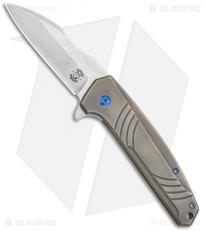 Tom Krein Shard Frame Lock Knife Titanium (3.375" Stonewash)