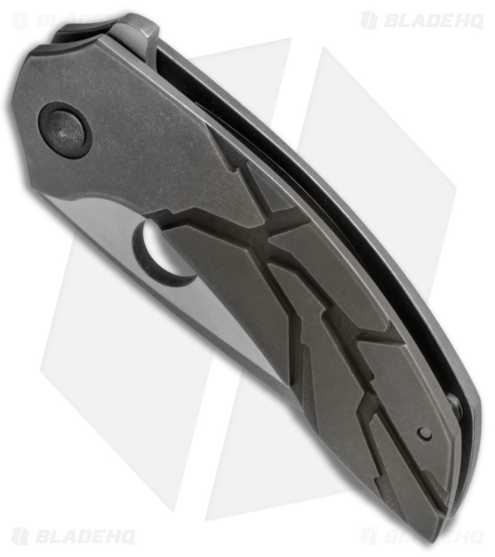 TuffKnives Geoff Blauvelt Custom Catalyst O Mini Knife Ti (3" Acidwash)