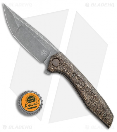 TuffKnives Custom Switch KM Flipper Knife Coconut Micarta/Ti (3.5" Acid SW)