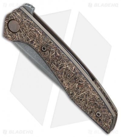 TuffKnives Custom Switch KM Flipper Knife Coconut Micarta/Ti (3.5" Acid SW)