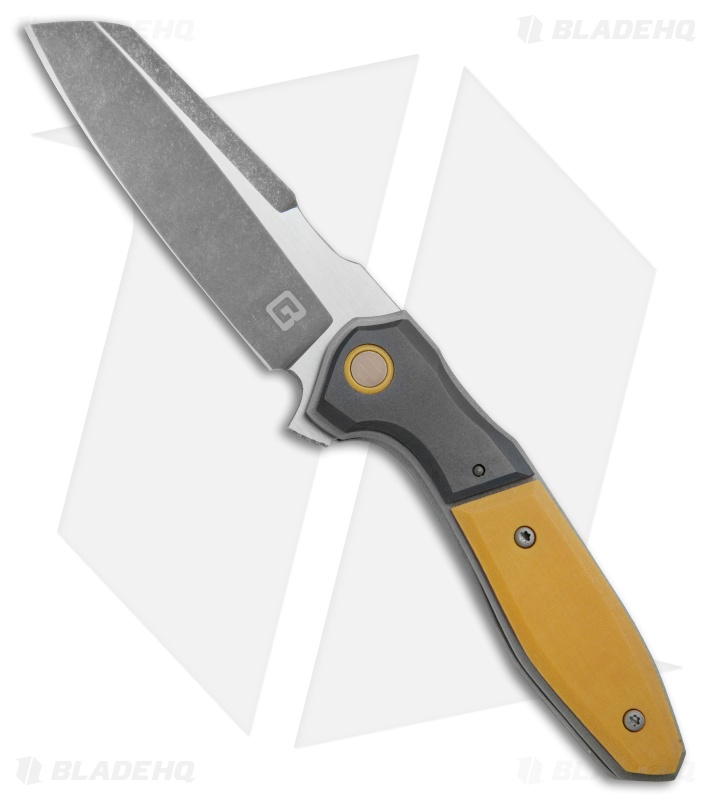 TuffKnives Geoff Blauvelt Custom Skimmer Flipper Knife Micarta/Zirc (Acidwash)