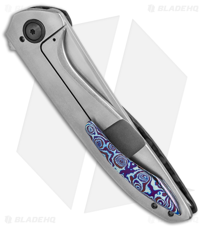 TuffKnives Geoff Blauvelt Custom Slimline Persian Flipper Knife CF (Hand Satin)