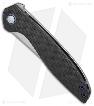 TuffKnives Geoff Blauvelt Custom Slimline Persian Flipper Knife CF (Hand Satin)