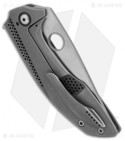 TuffKnives Geoff Blauvelt Custom Catalyst O Flipper Knife  (3.5" Acidwash)