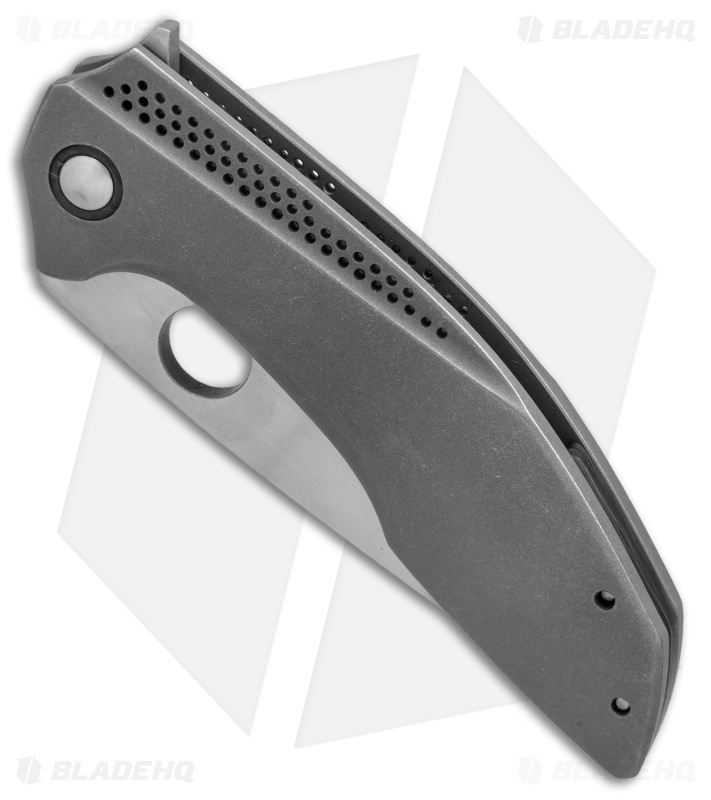 TuffKnives Geoff Blauvelt Custom Catalyst O Flipper Knife  (3.5" Acidwash)