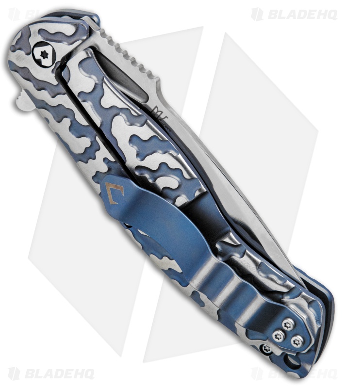 V Nives Atmosphere Frame Lock Knife Blue Titanium (3.3" Satin) 