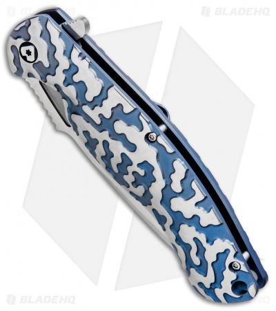 V Nives Atmosphere Frame Lock Knife Blue Titanium (3.3" Satin) 