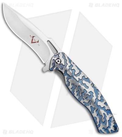 V Nives Atmosphere Frame Lock Knife Blue Titanium (3.3" Satin) 
