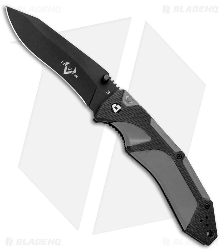 V Nives Fractal Assist Spring Assisted Knife Black/Gray G-10 (3.6" Black)